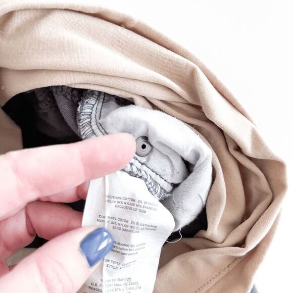 A Pea In The Pod Women's Secret Fit Full Panel Maternity  Jeans Gray Velvet Smal - Picture 4 of 9